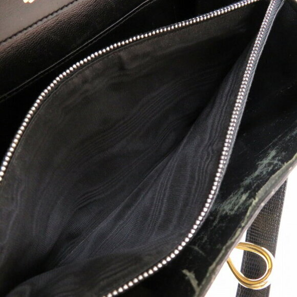 Gucci Lizard Black Shoulder Bag - Picture 7 of 8